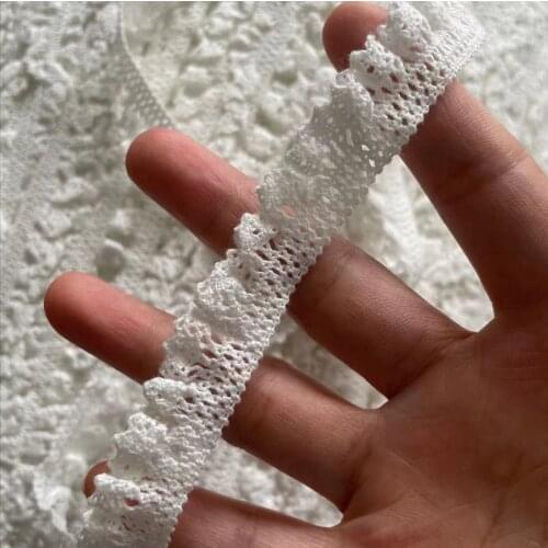 4 Meters/lot Elastic Beige Bilateral Lace Trims Cotton Stretch Lace Ribbon Diy Socks Dress Hometexile Wrap Webbing Tape Ornamen