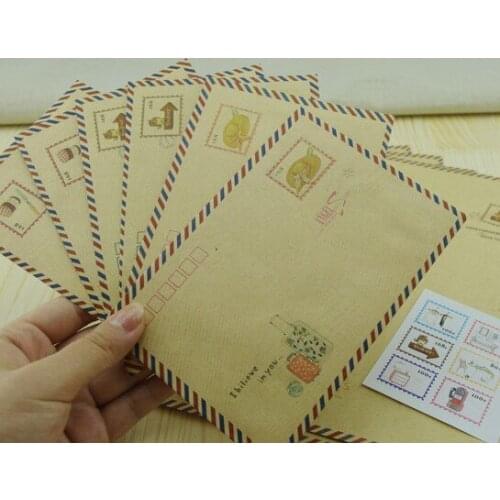 Hot sales!42 PCS envelope + 42 PCS letter paper Novelty, lovely mini stationery gift aviation design suits the 005002008