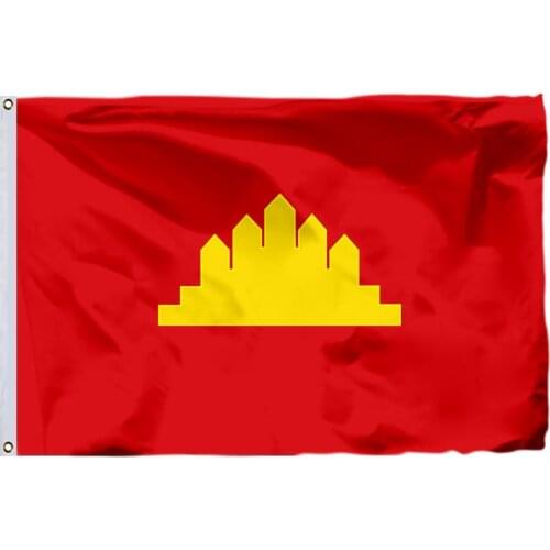 Peoples Republic Of Kampuchea 1979 Flag 150X90cm (3x5FT) 120g 100D Polyester Double Stitched High Quality Free Shipping