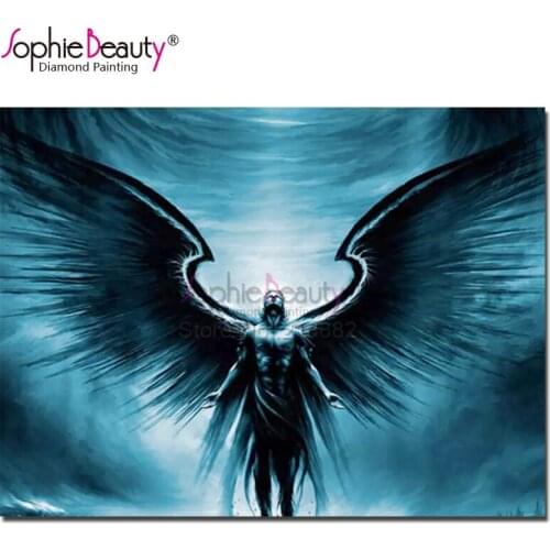 Sophie Beauty DIY Diamond Painting Cross Stitch Man With Wing Animal Needlework Home Decoration Full Diamond Embroidery 18894