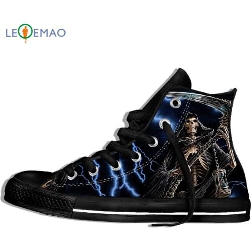 Custom Logo Image Printing Sneakers Shoes Arrive Death Metal Hart Guitar Men Autumn Dropship Canvas Zapatos De Mujer Outdoor