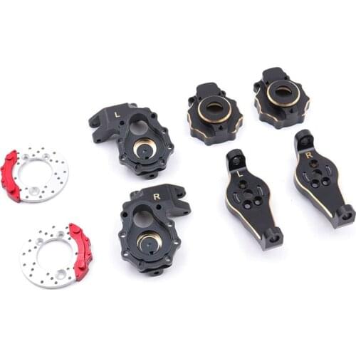 Brass Axis Steering Cup Cover Brake Caliper Front Hub Carrier for 1/10 RC Crawler Car Traxxas TRX4 TRX-4