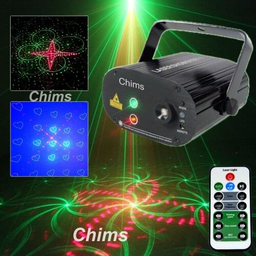 Chims Stage Laser lights 40 Pattern RG Laser LED Lighting for Music Disco Party Bar Dance DJ Club Birthday Christmas Xmas Party