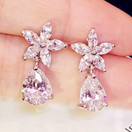 YaYi Fashion Multi-Color Glass Dangle Crystal Women Ancient Silver Color Wear ear Band Tassel Couples Wedding Long Earrings