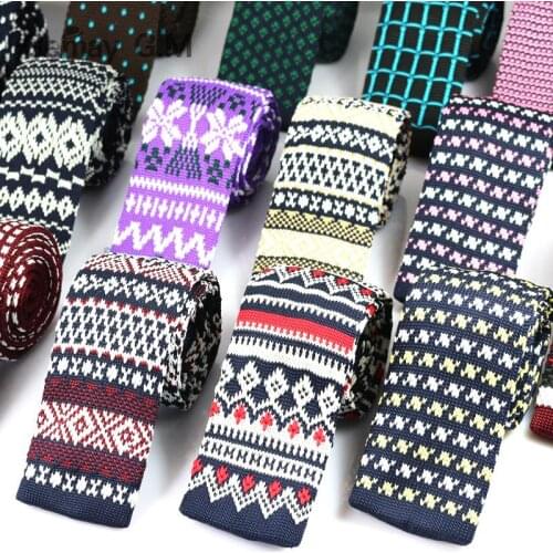 Mens Knit ties New Casual Skinny Knit Neckties For Wedding Evening Party Gravata Slim Tie for Man Knitted Neck Tie
