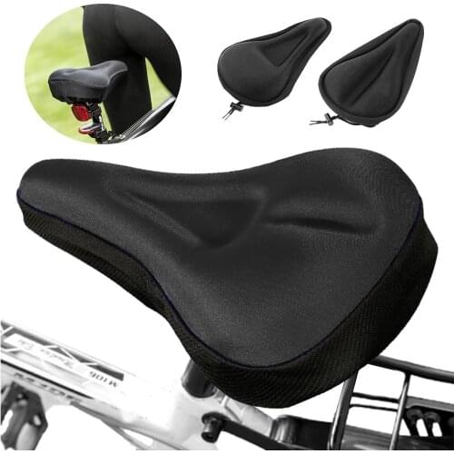 3D Soft Thickened Bicycle Seat Breathable Bicycle Saddle Seat Cover Comfortable Foam Seat Mountain Bike Cycling Pad Cushion Cove