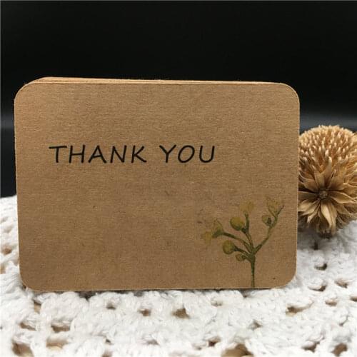 100pcs /Mini Thank You Cards Greeting Cards Creative Birthday Message Blessing Cards for Festival Party Gathering(8x6cm)/Small g