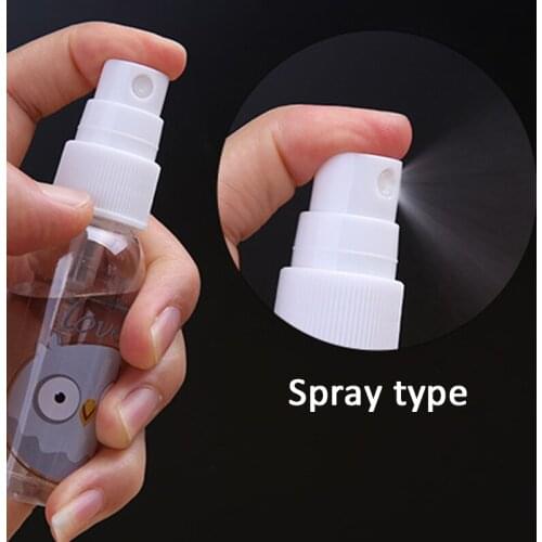 1PC 30/40/50/75/100ML Portable Travel Empty Refillable Bottle PET Shampoo Shower Gel Spray Bottle Single Pack Sub-bottle Random