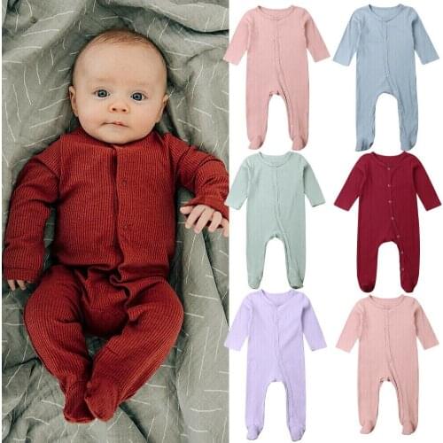 Striped Romper Newborn Infant Baby Boy Girl Autumn Clothes Long Sleeve Jumpsuit Outfits Clothes 0-6M