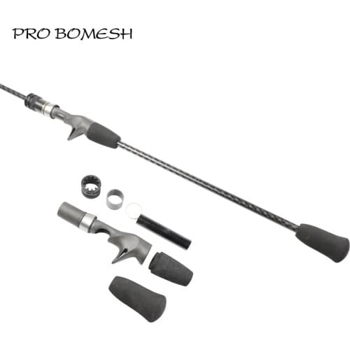 Pro Bomesh 1Set 45g Fuji ACS Reel Seat Aluminum Locking Nut + 3K Carbon Tube Casting EVA Handle Kit DIY Fishing Rod Accessory