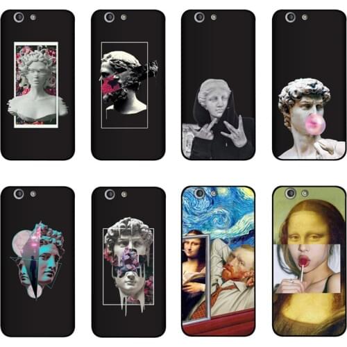 QAQsam Soft TPU Silicone For ZTE Blade Z10 A512 Case Back Cover Cartoon Statue Abstract Art Painted Cases