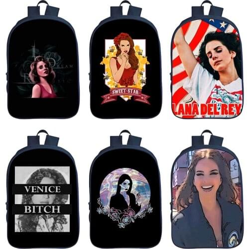 Singer Lana Del Rey Backpack Boy Girl School Bags Teen Fashion Large Capacity Bookbag Women Bag Students Knapsack Men Mochila