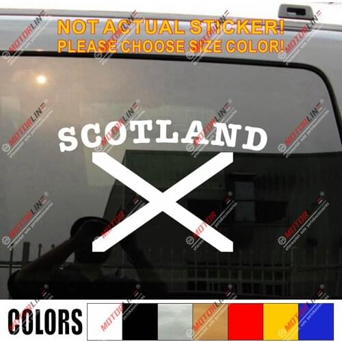 Scotland Saltire Cross Decal Sticker St Andrew Scottish Car Vinyl pick size c