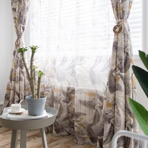 New Pastoral Style Spot Curtains Hot-selling Modern Boutique Simple Polyester-cotton Printed Curtains for Living Room Bedroom