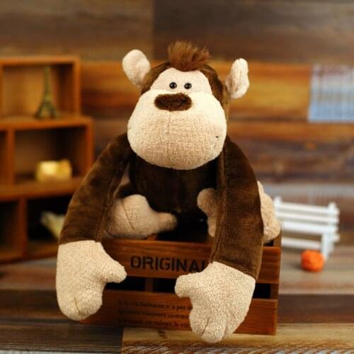 Gibbon Cute Jungle Animal Plush Toys Stuffed Lion Elephant Giraffe Monkey Doll Toys for Kids Baby Children Birthday Gift