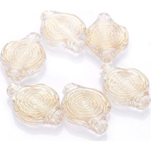 Newest 300Pcs 24x18 MM Vintage Inspired Ethnic Acrylic Antique Style Design Spiral Spacer Bead For Diy Bracelet Jewelry Making
