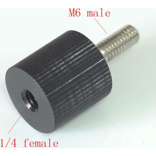 1/4" female to M6 unit male Convert Screw Adapter for rod rail system & Tripod