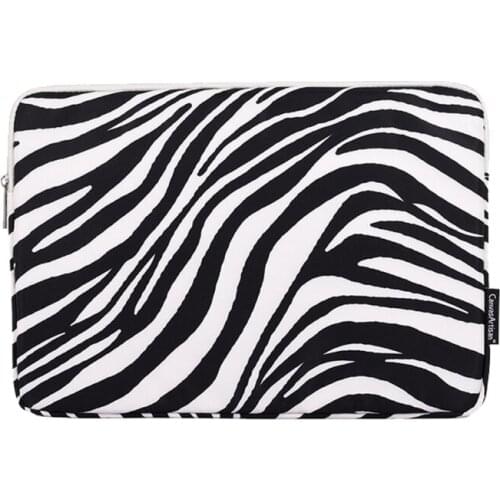 Waterproof Tablet Sleeve Case Zebra Striped Zipper Shockproof Laptop Storage Bag