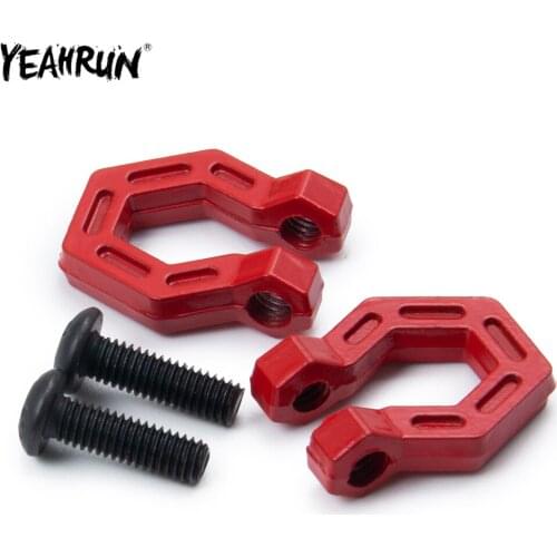 YEAHRUN 1Pair Metal Trailer Hook Hitch Parts For 1/10 Axial SCX10 90046 Tamiya CC01 RC Crawler Car Accessories