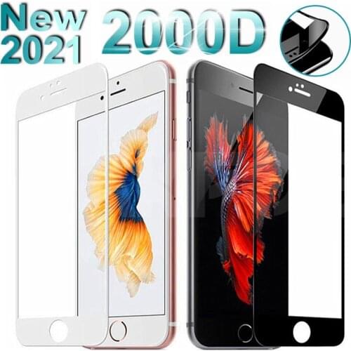 2000D Safety Full Protection Glass For iPhone 7 8 6 6S Plus SE 2020 Tempered Screen Protector iPhone 6 6S 7 8 Glass Film Case