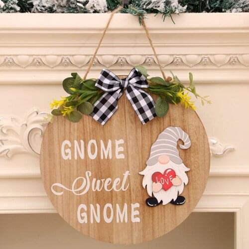 Halloween Tag Door Fireplace hanger christmas Wreath Door Welcome Wooden Hanging Decor Door Wall Hanging Bowtie pendant 2021