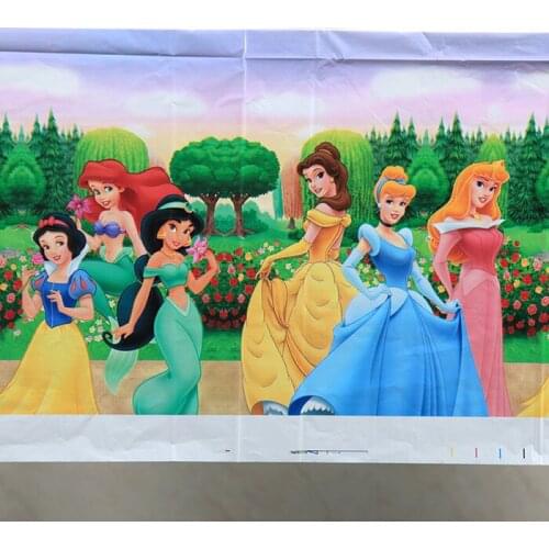 1Pcs Disposable Princess Party Snow White Tablecloth A childs favorite tablecloth Kids Birthday Party Decoration Party Supplies