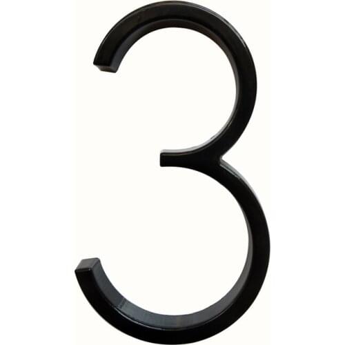12cm Big 3D Modern House Number Door Home Address Numbers for House Number Digital Door Outdoor Sign Plates 5 Inch. #0-9 Black