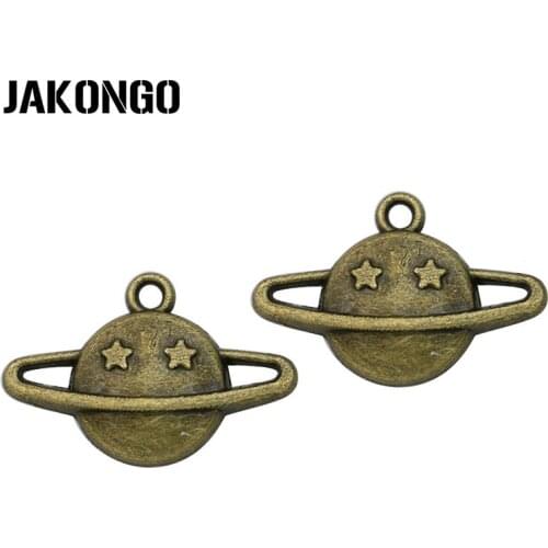 20PCS Antique Bronze Plated Planet Charms Pendants for Jewelry Making Bracelet Accessories DIY Handmade Craft 20x13mm