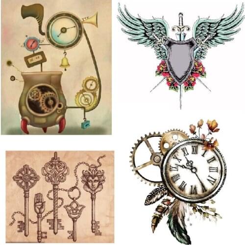 2021 new arrival stamp gear wings metal cutting mold decoration background scrapbook greeting card DIY crafts embossing template