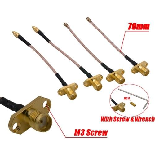 70cm RG178 Cable Ipex 1 /MMCX to SMA / RP-SMA with M3 Scew Antenna Cable for PandaRC TBS VTX RC Models RC Drone FPV Racing