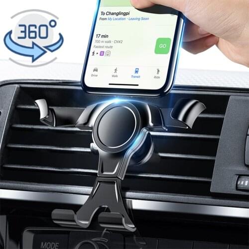 360° Gravity Car Holder Stand For 4-6 inch Mobile Car Phone Holder Mount Air Outlet GPS Navigation In Car Cellphone Support