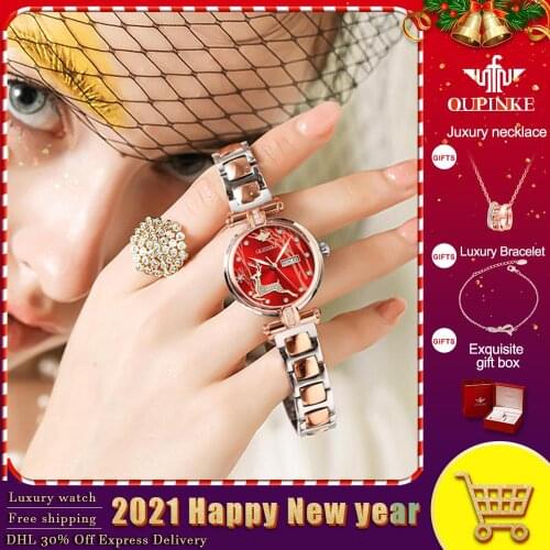 New Fashion OUPINKE Luxury Brand Women Mechanical Watch Watch Women Automatic Mechanical Watches for Women Gift for Women