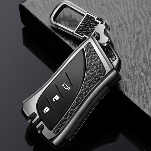 Genuine leather paste zinc alloy car key case cover For Lexus ES300h ES350 ES200 ES260 LS350 LS500h Fob Key 2018 2019 2020