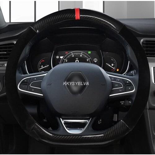 Steering Wheel Cover for Renault Scenic Clio Laguna 2 3 4 5 Kangoo Fluence Megane Trafic Talisman Twingo Kaptur Car Accessories