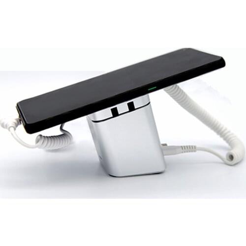 Mobile cell phone display security stand burglar alarm Iphone samsung anti-teft holder for retail exhibition with clamp