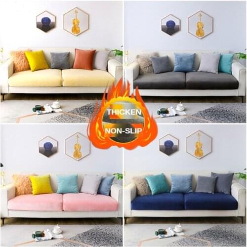 1/2/3/4 seat stretch sofa cover all-inclusive sofa cushion cover removable and washable winter plush thickening