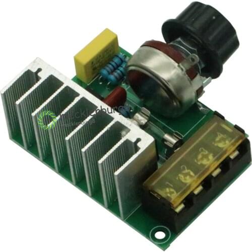 4000W 0-220V AC SCR Electric Voltage Regulator Motor Speed Controller Dimmers Dimming Speed With Temperature Insurance