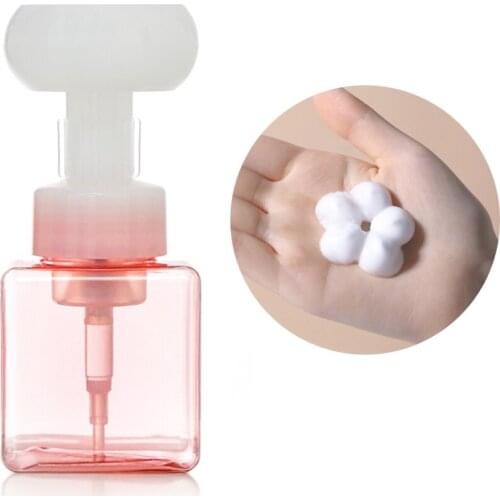 Flower Foaming Soap Dispenser Empty Foaming Pump Bottle Lotions Soap Containers Refillable Plastic Press Bottles For Bathroom