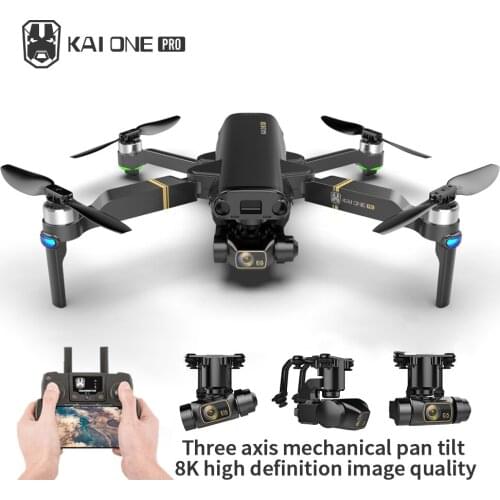 KAI ONE Pro GPS Drone 8K HD Dual Camera Three-axis gimbal Brushless Motor With 5G Wifi Quadcopter Rc Distance 1.2km kids Gifts