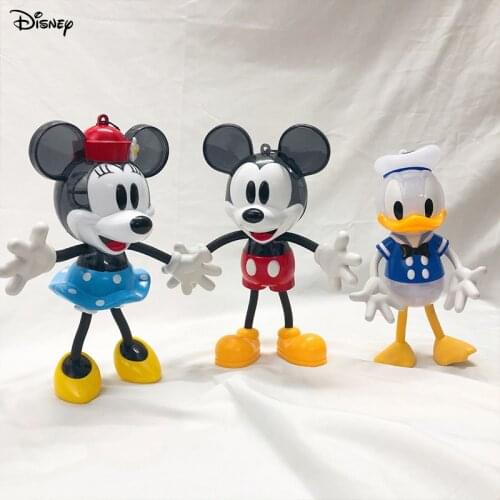 Disney Mickey Mouse Cartoon Dolls Minnie Tabletop Ornaments Gifts for Children Donald Duck Anime Action Figures Candy Box