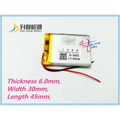 Best battery brand 3.7V polymer battery series 603045 400mAH custom group battery pack