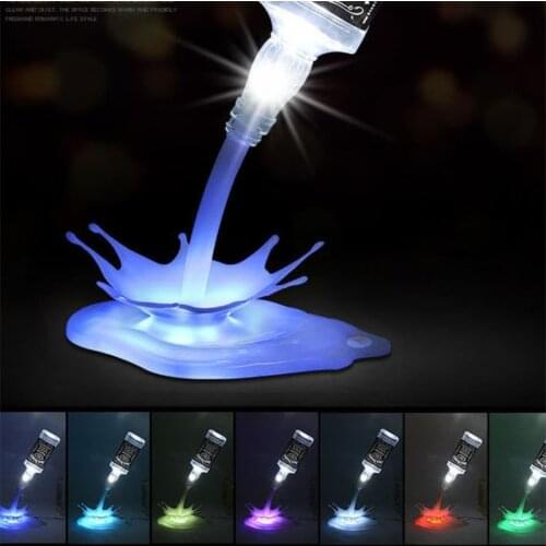 7 Colors Portable Touch Switch 3D USB Power Bottle Lamp Bar Party LED Bottles Pour Wine Bar Home Decoration Lighting Night Light