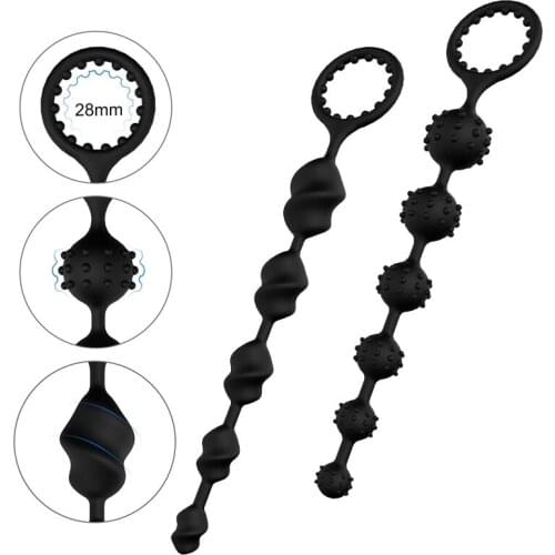 Silicone Anal Beads Butt Prostate Stimulator Anal Sex Toys for Women Men Adult Toys Butt Plug Enlarger Anus G-spot Masturbation