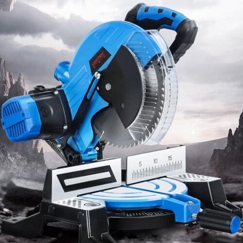 10 Inches Bevel Aluminum Sawing Machine Wood Metal Aluminum Cutting Tools Multifunction High Precision 45° Belt Type 2200W