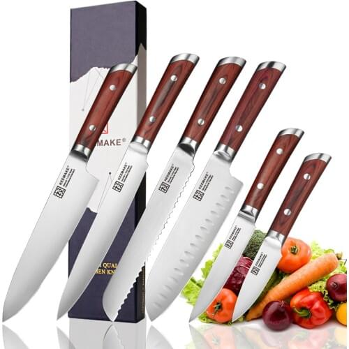 KEEMAKE Exquisite Chef Knives German 1.4116 Steel Blade Santoku Utility Paring Bread Slicing Knife Sharp Meat Cut Kitchen Knife