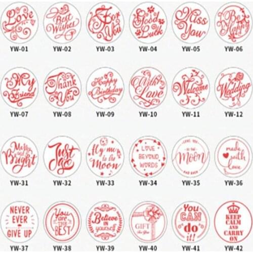 1PC Retro English Words Phrases Wax Seal Stamp HEAD Birthday Vintage Wooden Sealing Scrapbooking Craft Wedding Decor Invitation