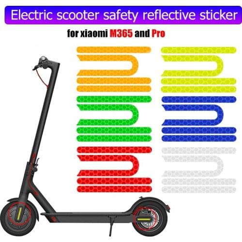 For Xiaomi Mijia M365 Electric Scooter Reflective Stickers Anti-cursor Sharing Accessories Night Safety Warning Strips 4Pcs/set