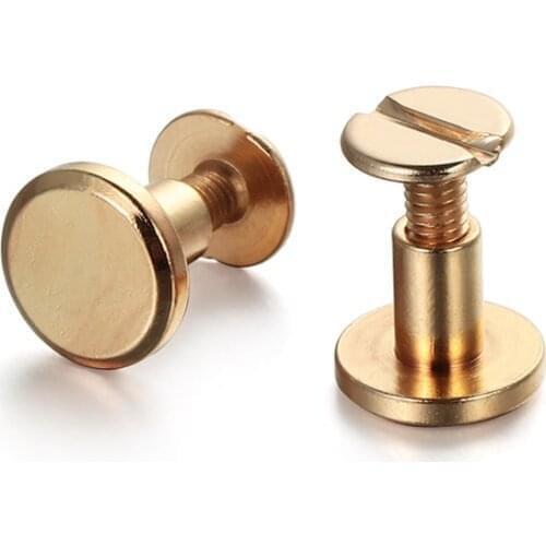 10sets Solid Screw Nail Rivet Useful Double Flat Head Belt/strap Rivets Luggage DIY Leather Metal Craft 5mm/6.5mm/8mm