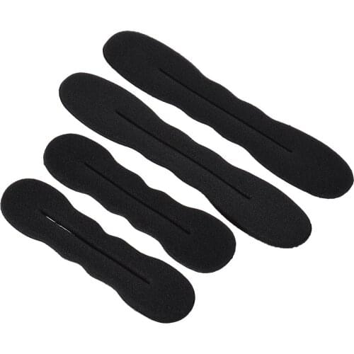 4Pcs/set 2 Big & 2 Small Girls Women Hair Bun Maker DIY Sponge Hair Twister Band Bun Making Tool Hair Roller Styling Tools