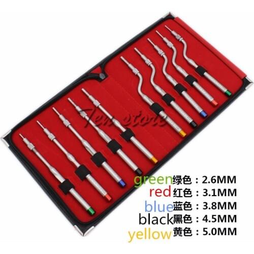 1 set Dental Implants Instruments Dental Osteotome Tooth Extraction Tool Folded Jaw Breast Extraction (Concave Tips)